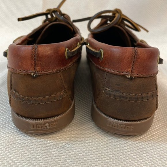 Dexter Brown Leather Loafer Slip Ons Size 7.5 Made in USA - Picture 5 of 12